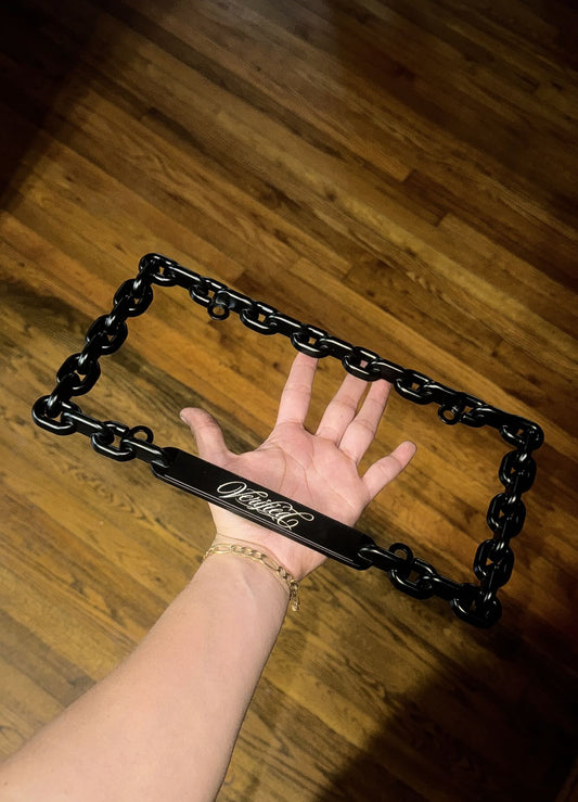 Black chain plate frame