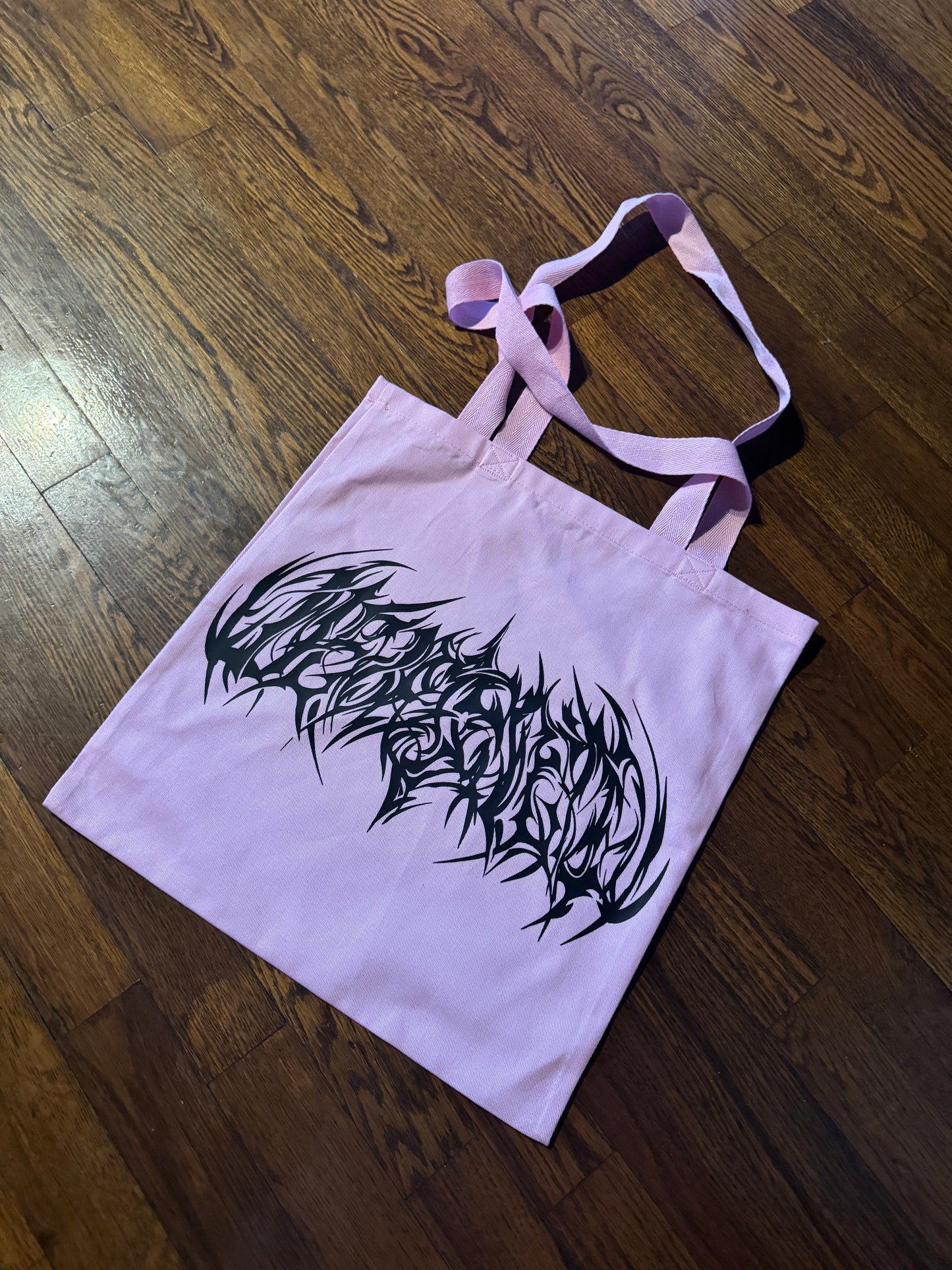 Pink tote bag